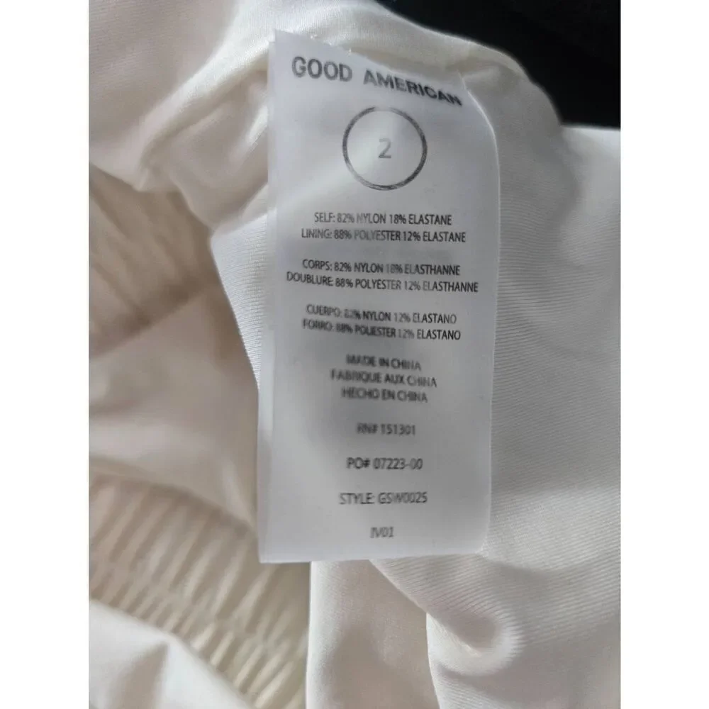 Good American Waist Framer One Piece Swimsuit Drawstring Size 2 US M